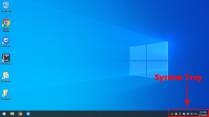 The Windows 10 System Tray